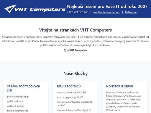 vht computers - odborníci na správu počítačových sítí, servis počítačů a nonstop it podporu. kvalitní služby od mladé boleslavi po prahu. kontaktujte nás!