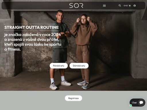 straight outta routine je moderní sportovní značka založená v roce 2024 a zrozená z vášně dvou přátel, kteří spojili svou lásku ke sportu a fitness.