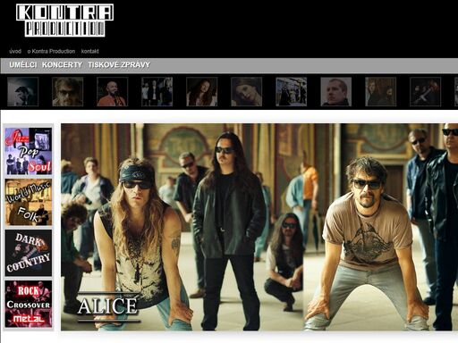 agentura kontra production zastupující kvalitní, přední české hudební skupiny a umělce různých žánrů jako rock, pop, folk, jazz i raegge.