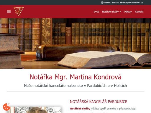 notářka mgr. martina kondrová pardubice.