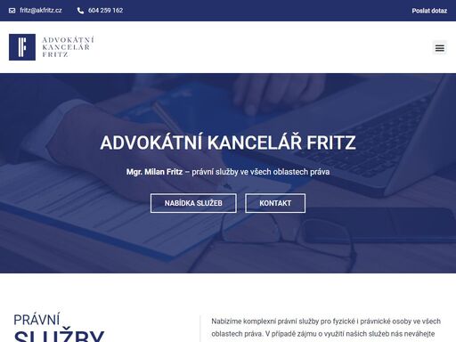 mgr. milan fritz – právní služby ve všech oblastech práva, holešov.