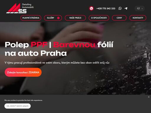 ? detailing automobilu praha ?? ochranná folie na auto ? leštění karoserie ? hloubkové čištění interiéru ? tónování oken