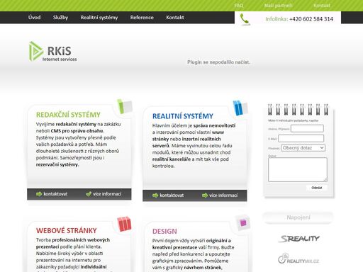 vývoj realitních systémů a webových prezentací. zabýváme se rovněž tvorbou webdesignu, grafických návrhů, tvobou cms na zakázku a napojením.