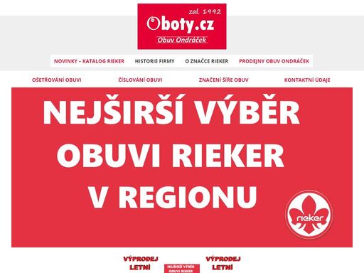 obuv ondráček se specializuje na prodej kvalitní značkové obuvi. prodejny máme v jičíně, nové pace a mladé boleslavi. přijďte nás navštívit.