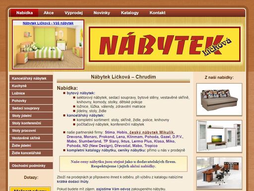 nábytek ličková - hlinsko, chrudim: sektorový nábytek, kancelářský nábytek:  hobis, stima, český nábytek mikulík