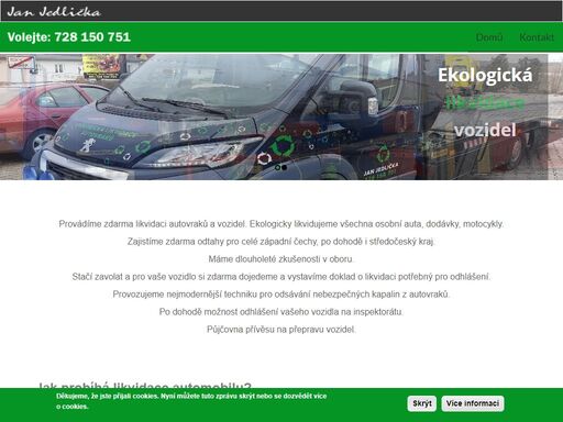 vyřešte ekologickou likvidaci vozidla jednoduše z pohodlí vašeho domova. postačí vám na to jediný telefonát nebo email.