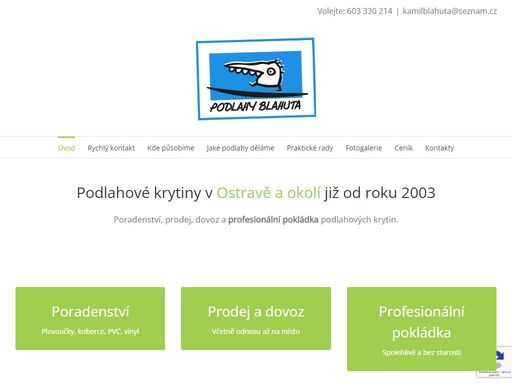podlahy blahuta, ostrava. poskytujeme prodej i profesionální pokládku podlah a podlahových krytin. pokládáme vinylové podlahy, dřevěné plovoucí podlahy,