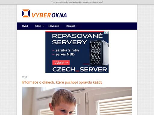 nezávislý portál do světa plastových i dřevěných oken. za tímto webem nestojí žádný výrobce ani dodavatel. vyberokna.cz slouží jako jednoduchý průvodce okny, který vám pomůže rychle se zorientovat v možnostech, parametrech a nabídce oken na trhu.