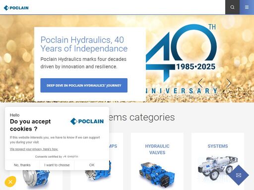 poclain, specialist in hydraulic and electric power transmissions for off-road machinery: construction, agriculture, industry, environment, and more.