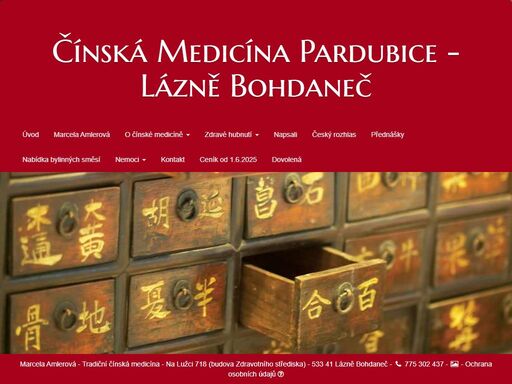 tcm, čínská medicína, asijská medicína, alternativní medicína, diagnostika, irisdiagnostika, akupunktura, bylinná léčba, bylinky, omlazovací techniky, kosmetická akupuntura, masáže, baňkování, moxování, hubnutí, pardubice, východní čechy dvacet let praxe, studijní pobyt v číně a pražském tcm institutu. z technik tcm používáme akupukturu, baňkování, moxování nebo léčivé masáže. vyzkoušet můžete i irisdiagnostiku - diagnózu z oční duhovky
