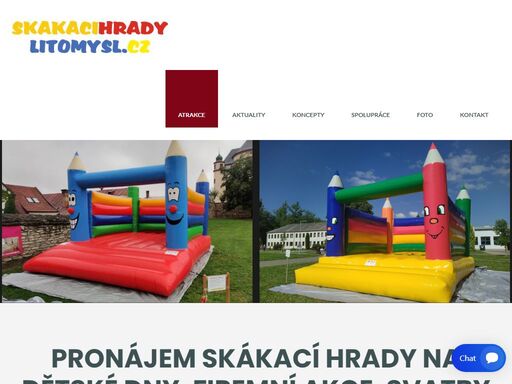 pronájem  profesionálních skákacích hradů na dětské dny, oslavy, firemní a obecní akce. doprava po celé čr. proškolená obsluha se zdravotním kurzem. pojištění, 