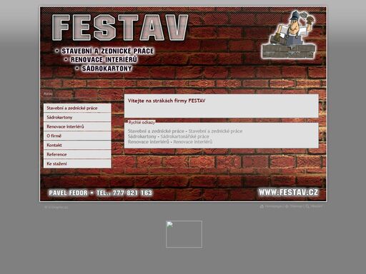 festav.cz - festav - stavební firma. sádrokartony. renovace interiérů. stavební a zednické práce.
