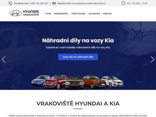 naše vrakoviště v úvalech u prahy nabízí prodej a výkup náhradních dílů na vozy hyundai a kia ze výhodné ceny. nabízíme také autoservis a pneuservis.