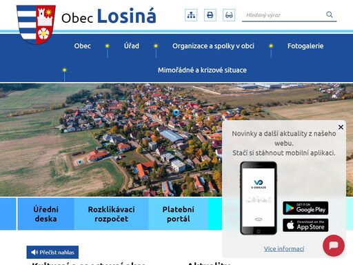 oficiální stránky obce losiná