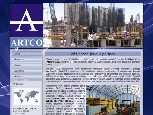 bednění – artco s.r.o. pronájem systémového bedenění od maloplošného po velkoplošné a malé stavební mechanizace