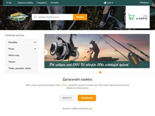 rybářské potřeby šťastný rybář nabízejí široký výběr potřeb pro rybáře. vše skladem.