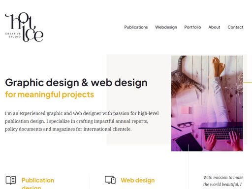 broaden your impact with sleek publication layout, captivating annual reports, stylish magazines, beautiful graphic design and modern web design