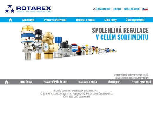 rotarex je předním světovým výrobcem ventilů pro regulaci plynu, tlakových regulátorů, zařízení a příslušenství pro všechny hlavní druhy plynu v mnoha odvětvích.