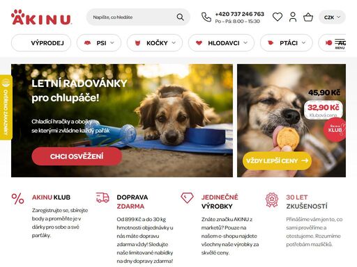 zverimex akinu je stále otevřený! nakupte u nás prémiové granule, sušená masíčka pro psy a kočky a jiné pamlsky. rozumíme zvířatům a jejich potřebám už 30 let.