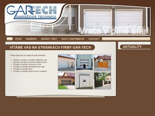 gar-tech - výroba sekčních vrat - vrata v plné síle