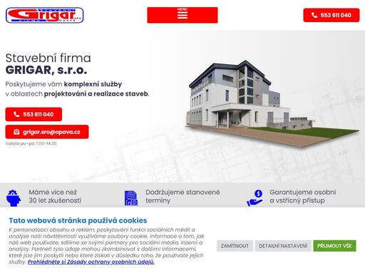 stavební firma grigar s.r.o. opava provádí projekce a realizace staveb, rekonstrukce nemovitostí a demoliční práce. poznejte naše stavební práce.