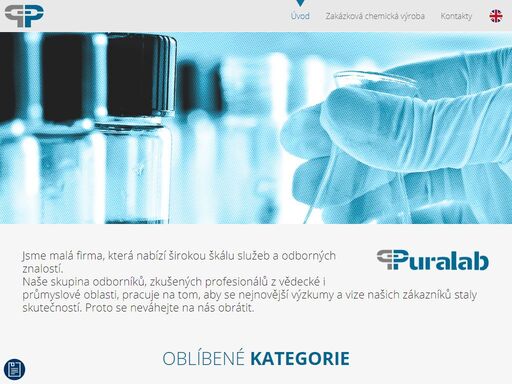 vyrábíme vysoce čisté i speciální chemikálie, provádíme analýzu pevných a kapalných paliv a další.
