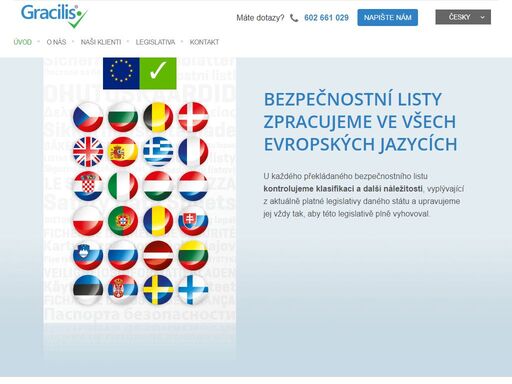 bezpečnostní listy zpracováváme ve všech jazycích eu včetně překladů a vždy v souladu s platnou legislativou daného státu.