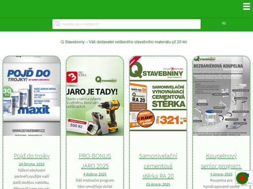 q stavebniny, vodoinstalační materiál, elektro rozvody, obklady, dlažby, sanitární keramika, dřevovýrobky, stavební chemie, poradenství ...
