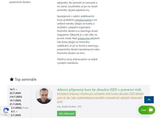 firemní vzdělávání na otevřených kurzech i školení na míru. kvalitní lektoři, spokojení účastníci, garance odbornosti.