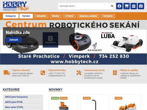 firma hobbytech, spol. s r.o. je rodinnou firmou, od počátku svého působení (tj. od roku 1994) se zaměřuje na prodej-servis lesní a zahradní techniky a elektrického ručního nářadí.