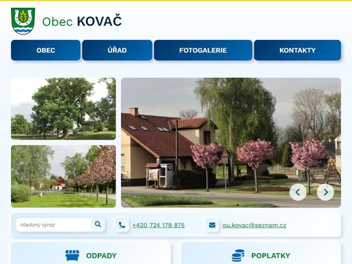 oficiální stránky obce kovač