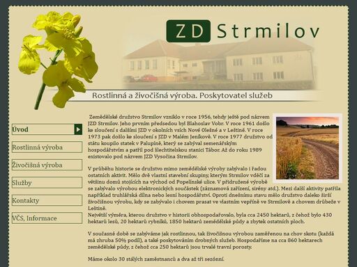 stránky zemědělského družstva strmilov