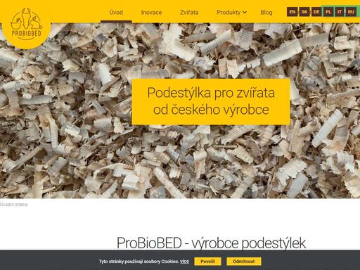 unikátní stelivo a podestýlka pro domácí mazlíčky a hospodářská zvířata.