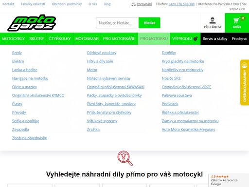 rychlá doprava až k vám domů a produkty za skvělé ceny. poradíme vám se správným výběrem. vyberte si z velkého množství moto oblečení, přileb a dílů pro vás a vaše motorky.