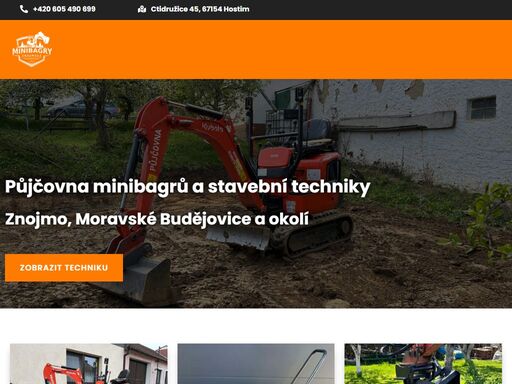 půjčovna minibagrů a stavební techniky znojmo, moravské budějovice a okolí zobrazit techniku 2000 kč/den + 300 kč vozík minibagr kubota k008-5 zobrazit více 500 kč/den vibrační deska bomag zobrazit více 200 kč/den naklápěcí svahovka zobrazit více 2000 kč/den + 300 kč vozík minibagr kubota k008-5 včetně vozíku 3 lžíce v ceně zobrazit více 500 kč/den