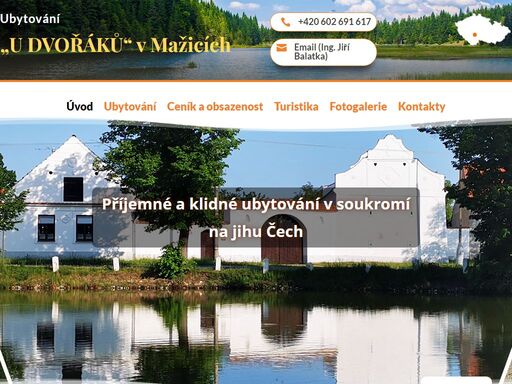 rodinné ubytování na chalupě v obci mažice v turistické oblasti třeboňsko. v penzionu nabízíme ubytování ve dvou samostatných apartmánech.