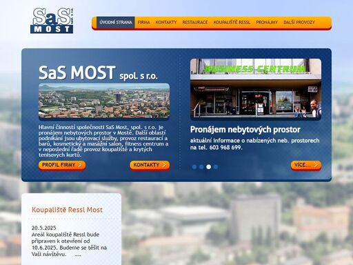 společnost sas most podniká v oblasti pronájmu nebytových prostor. dále vlastníme a provozujeme několik restaurací, klubů, barů a sportovišť. nabízíme ubytovací a další služby.