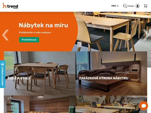 vyberte si u nás moderní nábytek do obývacího pokoje, ložnice, kanceláře či kuchyňský stůl a židle. vyrábíme také nábytek na míru.