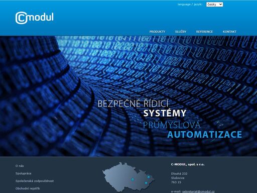 c-modul je firma působící na trzích kolejové dopravy a trzích, kde se uplatňují bezpečné řídící systémy.