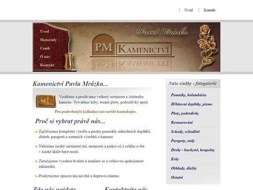 kamenictví, pomníky