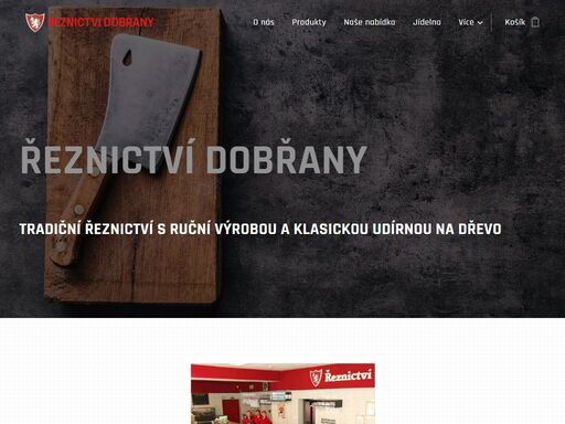 tradiční řeznictví s ruční výrobou a klasickou udírnou na dřevo