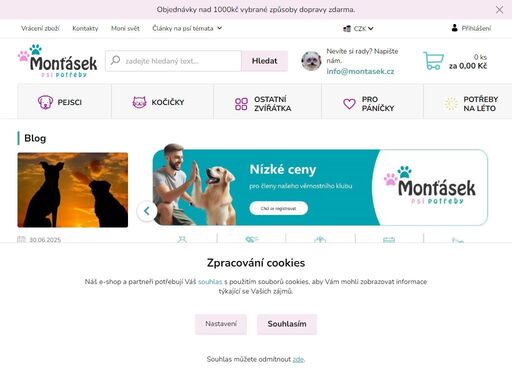 ??? stylové oblečky, kvalitní kosmetika, roztomilé hračky a vše pro spokojeného pejska na montasek.cz! široký výběr pamlsků, tašek, mašliček a doplňků. přátelský e-shop se zkušenostmi s pejsky – rádi poradíme! 