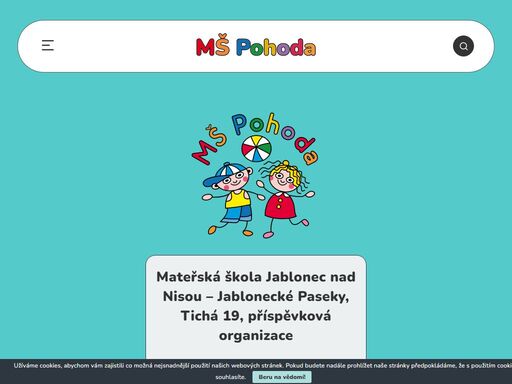 vítejte na webových stránkách mš pohoda - moderní školky s profesionálním přístupem ke vzdělávání vašich dětí. nabízíme bezpečné a přátelské prostředí pro rozvoj dětských dovedností a kreativity.