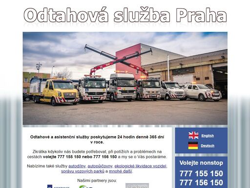 odtahová služba praha: odtahové a asistenční služby poskytujeme 24 hodin denně 365 dní v roce. nabízíme také náhradní vozidla a servis.