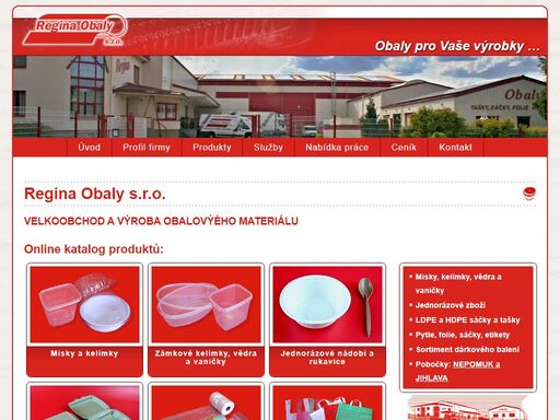 regina obaly s.r.o. nepomuk – velkoobchod obalovým materiálem s vlastním rozvozem a výrobou