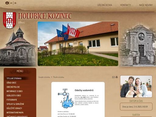 oficiální stránky obce holubice-kozinec