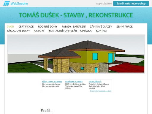 fasády,zateplení,zámkové dlažby,sádrokartony,stavby,rekonstrukce,zateplení, rodinné domy na klíč tomáš dušek
