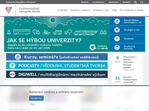 nejstarší fakulta univerzity palackého v olomouci. je jedinečná svou nádhernou starobylou (a nově rekonstruovanou) budovou v centru olomouce. nabízí skvělé vzdělání v oblasti sociální práce, sociální pedagogiky a teologie. je to fakulta pro všechny, bez rozdílu vyznání.