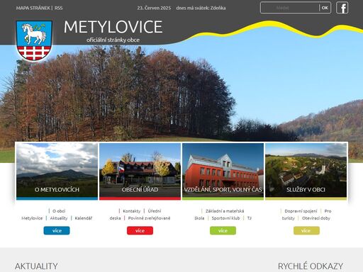 obec metylovice, s více než patnácti sty obyvateli, se nachází na úpatí moravskoslezských beskyd, pod lesnatým masívem ondřejníku