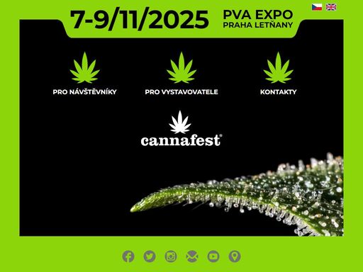 mezinárodní veletrh cannafest 2025 zaměřený na konopí a příbuzná odvětví. přijďte do pva expo praha 7. – 9. listopadu 2025.